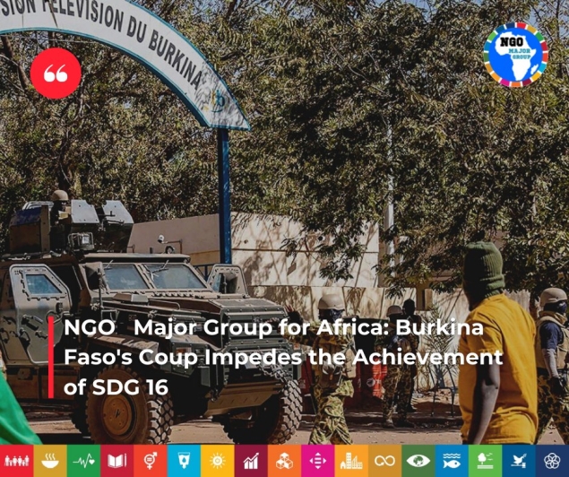 Grand groupe d'ONG pour l'Afrique - Le coup d'État du Burkina Faso entrave la réalisation de l'ODD 16