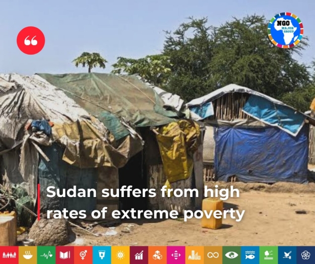Sudan suffers from high rates of extreme poverty